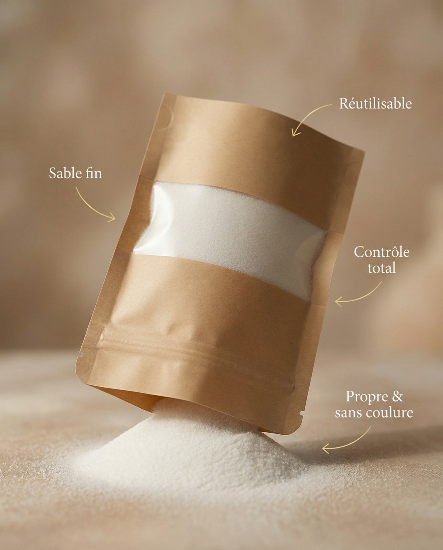 Bougie en sable réutilisable